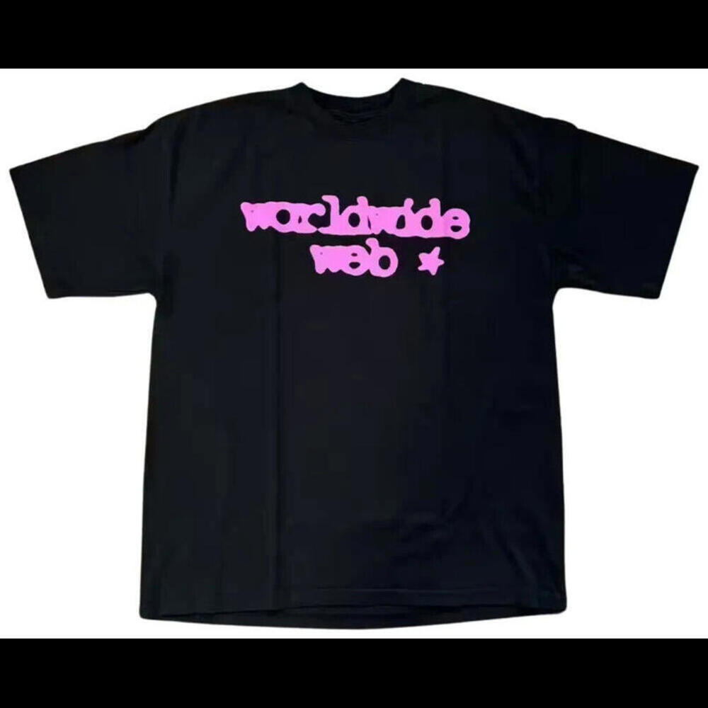 Sp5der Web Tee 'Black/Pink' size Medium